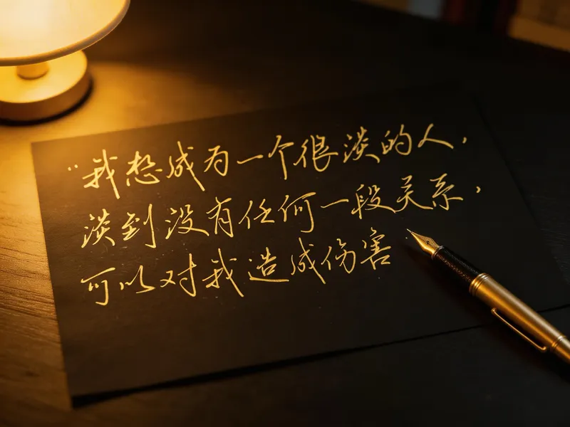 我想成为一个很淡的人