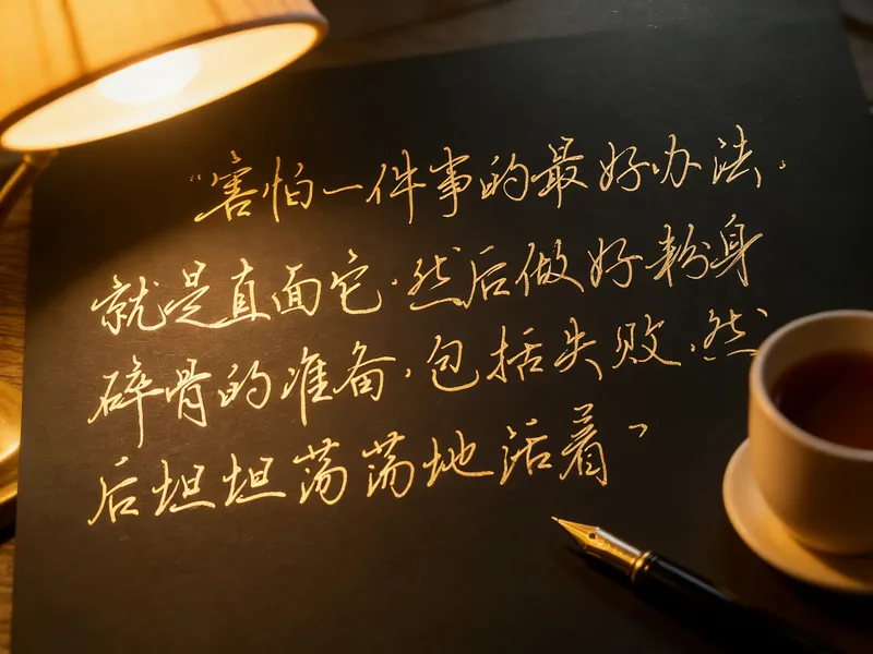 害怕一件事的最好办法