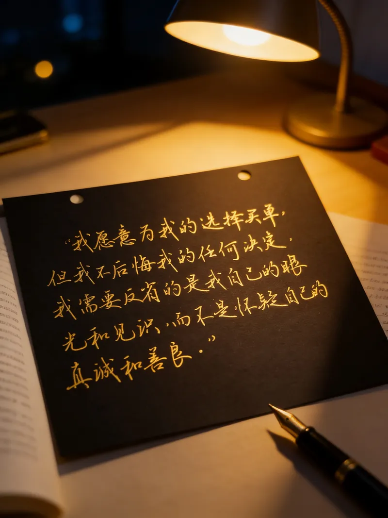 我愿意为我的选择买单